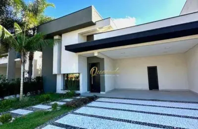 Casa térrea nova, à venda, 3 suítes, planejados, piscina, condomínio duas marias, indaiatuba.