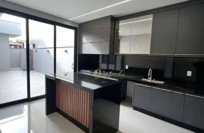 Casa térrea nova, à venda, 3 dormitórios, 2 suítes, planejados, condomínio park vista real, indaiatuba.