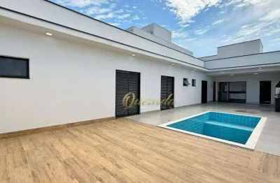 Casa térrea nova, à venda, 3 suítes, planejados, piscina, condomínio piemonte, indaiatuba.