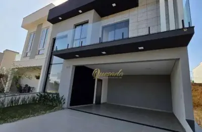 Casa assobradada à venda, 3 quartos, 1 suíte, planejados, piscina, condomínio gran reserve, indaiatuba.