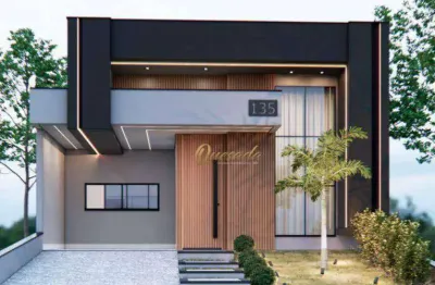 Casa térrea em construção, à venda, 3 suítes, planejados, condomínio gran reserve, indaiatuba.