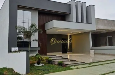Casa térrea nova à venda, 3 suítes, planejados, piscina, escritório, condomínio evidências, indaiatuba.
