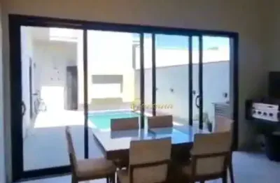 Casa térrea nova, a venda, 3 suítes, piscina, área gourmet, condomínio maria cândida, indaiatuba.