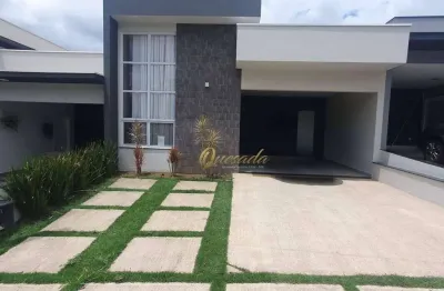 Casa térrea à venda, 3 suítes, piscina, planejados, condomínio brescia, indaiatuba.