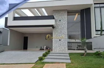 Casa nova, à venda, 3 suítes, planejados, piscina, condomínio gran reserve, indaiatuba.