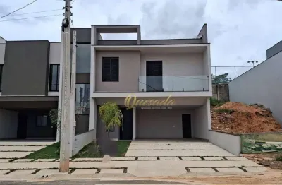 Casa assobradada nova à venda, 3 suítes, escritório, condomínio gran reserve, indaiatuba.