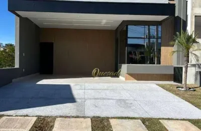 Casa assobradada nova à venda, 3 suítes, escritório, piscina, condomínio gran reserve, indaiatuba.