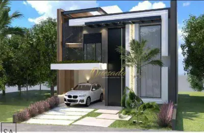 Sobrado novo, à venda, 3 suítes, piscina, condomínio gran reserve, indaiatuba.