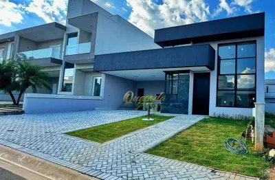 Casa em construção à venda, 3 suítes, planejados, piscina, condomínio lucilla, indaiatuba.