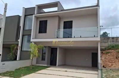 Sobrado novo à venda, 3 suítes, escritório, condomínio gran reserve, indaiatuba.