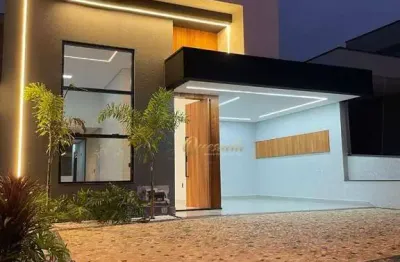 Casa térrea, à venda, 3 dormitórios, 1 suíte, planejados no Condomínio Gran Reserve, Indaiatuba.