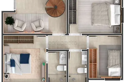 Cobertura com 3 quartos à venda no Higienópolis, São José do Rio Preto 