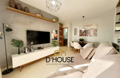 Apartamento com 90m² de muito conforto e bom gosto. 3 dormitórios, sendo 1 suite rica em armários -sala ampla em dois ambientes com rebaixo em gesso, no corredor um lindo bar e nichos planejados-cozin