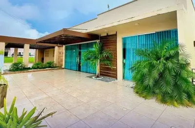Ld- vendo magnifica casa em condomínio no castanhal com 4 suítes, piscina, churrasqueira