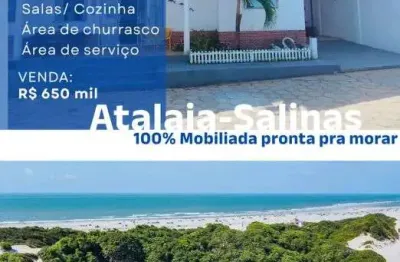 Cs032 - vendo casa mobiliada em salinas com 3 suítes (aceita financiamento)