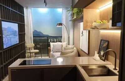 Apartamento studio com 35 metros quadrados  quarto e sala na barra da tijuca