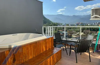 Ubatuba, pereque-açu - apartamento cobertura com 03 dormitorios sendo 02 suites, com vista para o mar.