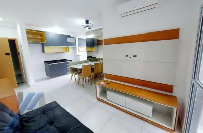 Ubatuba, centro - apartamento mobiliado com 02 dormitórios, sendo 01 suíte e área de lazer.