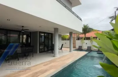 Ubatuba, lagoinha- casa alto padrão com 05 suítes e área de lazer com vista para o mar.
