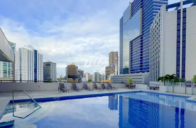 Caminho das árvores| boulevard side| apartamento quarto e sala 55m²| nascente| 1 vaga| mobiliado