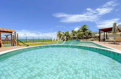 Itacimirim| village pé na areia| térreo| 72m²| 2 suítes| 1 vaga| área gourmet| mobiliado