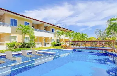 Guarajuba| village térreo com 80m²| 2 dormitorios sendo 1 suite| 1 vaga| mobiliado