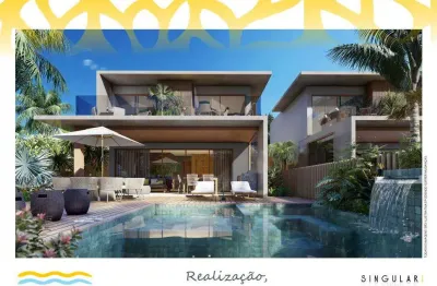 Guarajuba| casa duplex alto padrão com 183m²| 4 suites| piscina privativa| em condominio