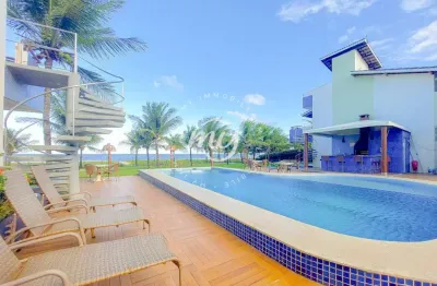 Itacimirim|apartamento com terraço 73m²| 2 suítes|1 vaga| mobiliado| pé na areia