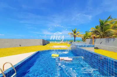 Águas de sauípe| casa pé na areia e frente mar| mobiliada| 300m²| 4 suítes| 5 vagas
