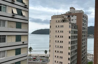 Imóvel para venda com vista para o mar, 1 dormitório, na quadra da praia do gonzaguinha - são vicente - sp