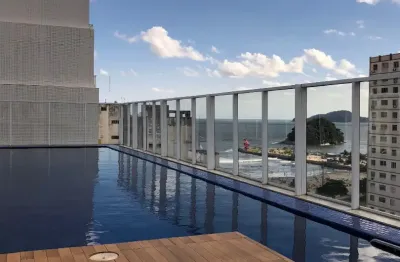 Imóvel para venda com 2 quartos varanda área de lazer mobiliado na quadra da praia em José Menino - Santos - SP