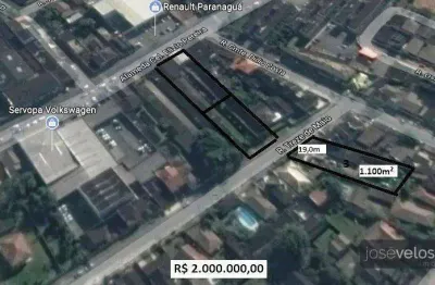1 lote com 1.100m² totais com excelente potencial construtivo atrás da servopa volkswagen paranaguá, á venda – josé veloso imóve