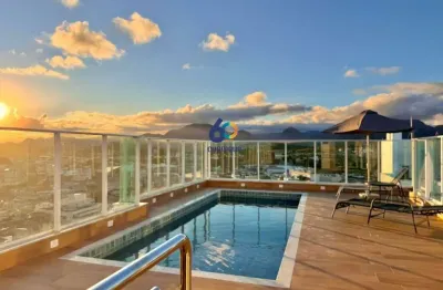 Apartamento, 03 quartos sendo 01 suite, 02 vagas de garagem, area de lazer completa, vista p/ o mar, praia do morro, guarapari - es