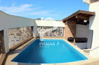 Cobertura com 3 quartos à venda na avenida general rondon, --, jardim astúrias, guarujá por r$ 1.350.000