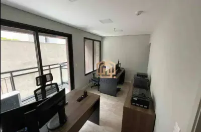 Sala linda, 27m², mobiliada, 1 vaga. à venda no paraíso.
