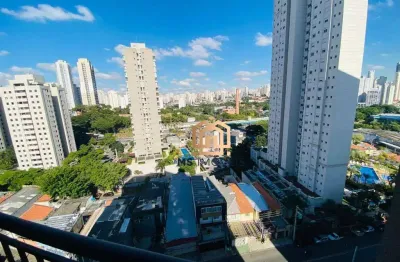 Apartamento 28m², 1 suíte, semi-mobiliado, sem vaga, para locação na chácara klabin