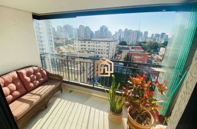 Apartamento 33,73m², 1 quarto, 1 banheiro, varanda, sala, cozinha americana, 1 vaga, mobiliado, para locação na vila mariana