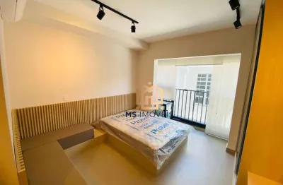Apartamento studio 26m², 1 quarto, 1 banheiro, varanda, ar condicionado, sem vaga para locação na vila mariana