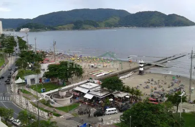 Apartamento com 3 dorms, aparecida, santos. frente para o mar.