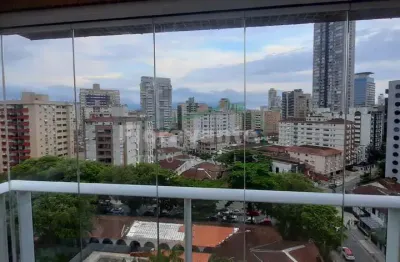 Apartamento no gonzaga com vista livre, churrasqueira e lazer