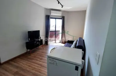 Apartamento com 1 quarto, vila mathias, santos. mobiliado