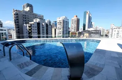 Cobertura com 3 quartos, gonzaga, santos. totalmente reformada.