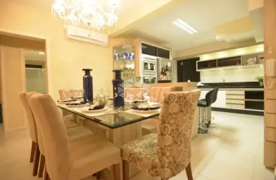 Apartamento mobiliado e decorado à venda com 3 dormitórios no bairro balneário do estreito - florianópolis. edifício cascaes