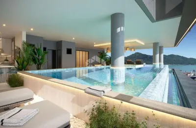 Apartamento com duas suites frente mar no canto grande bombinhas sc