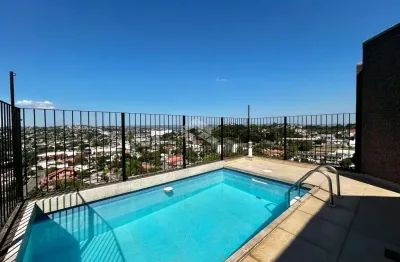 Cobertura duplex semimobiliada, 3 dorm., (um é suite), 173m², piscina, sacada, churrasqueira, bairro 2 vagas de garagem, hamburgo velho