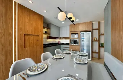 Apartamento com 02 quartos/suítes, mobiliado e decorado, lavabo, no bairro navegantes, em capão da canoa.