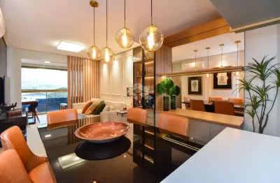 Apartamento 3 quarto sendo 1 suíte mobiliado com vista para o mar e lazer completo no balneário estreito em florianópolis