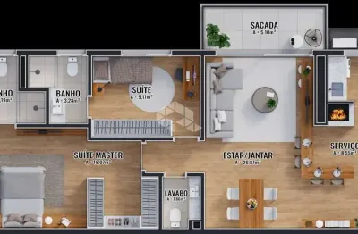 Apartamento com 2 quartos à venda na Rua José Gomes, 340, Tristeza, Porto Alegre