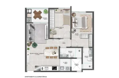 Apartamento 2 dormitórios em abraão, florianópolis-sc