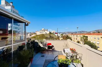 Cobertura 2 dormitórios, 1 suíte, 1 vaga, jardim botânico, porto alegre.